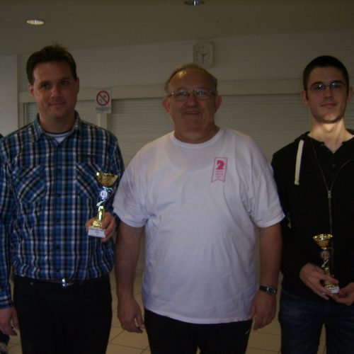 Balról jobbra: Máté Balázs II. helyezett, Frink Ferenc I. helyezett és Wirth Ádám III. helyezett